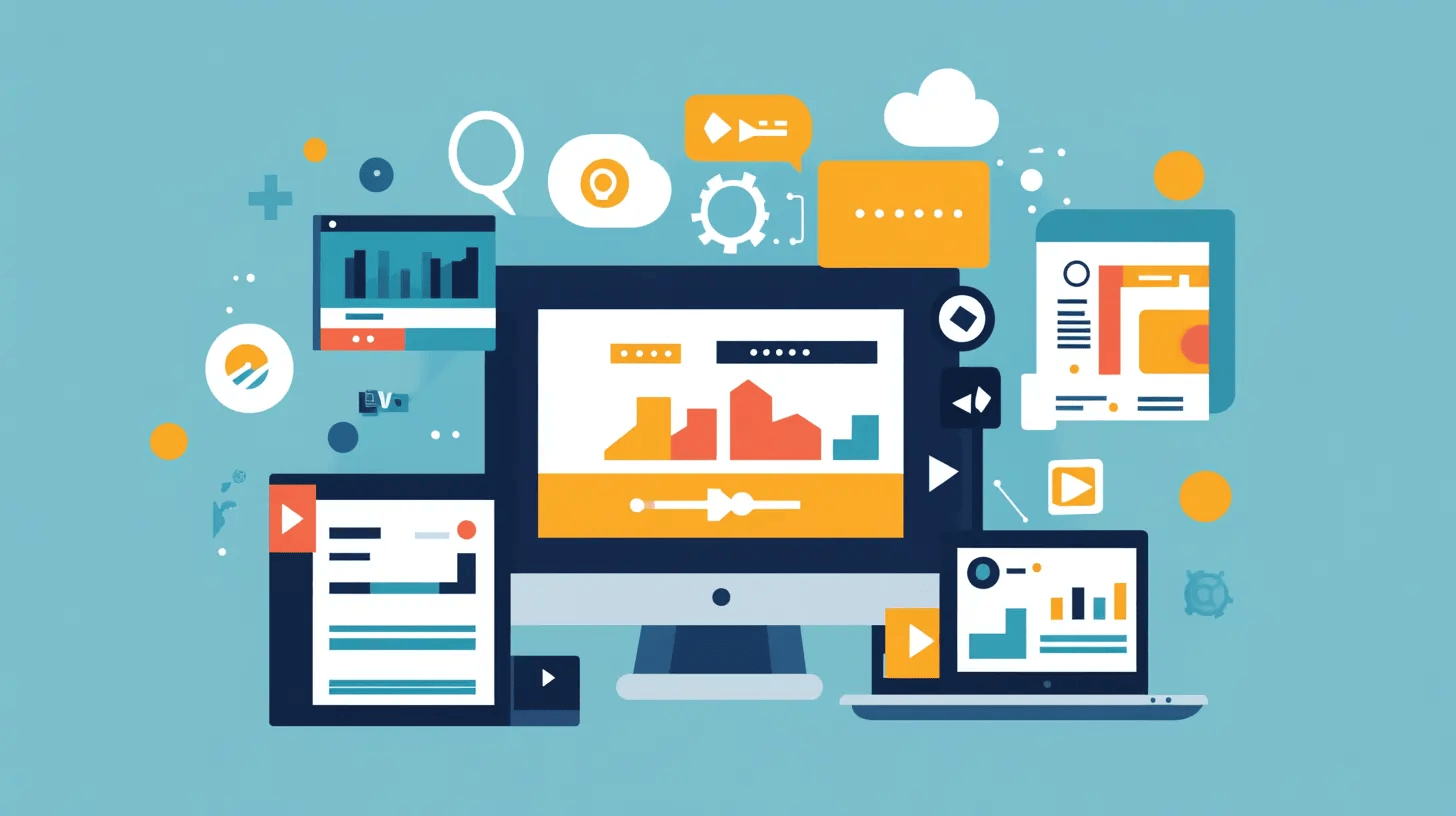 Illustration showing different types of web hosting