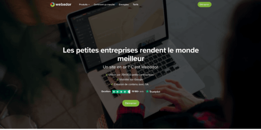 Tableau de bord Webador